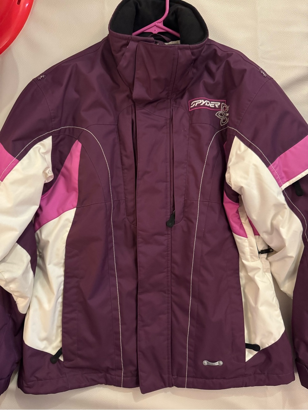 Spyder Women's Plum Purple and Pink Ski Jacket